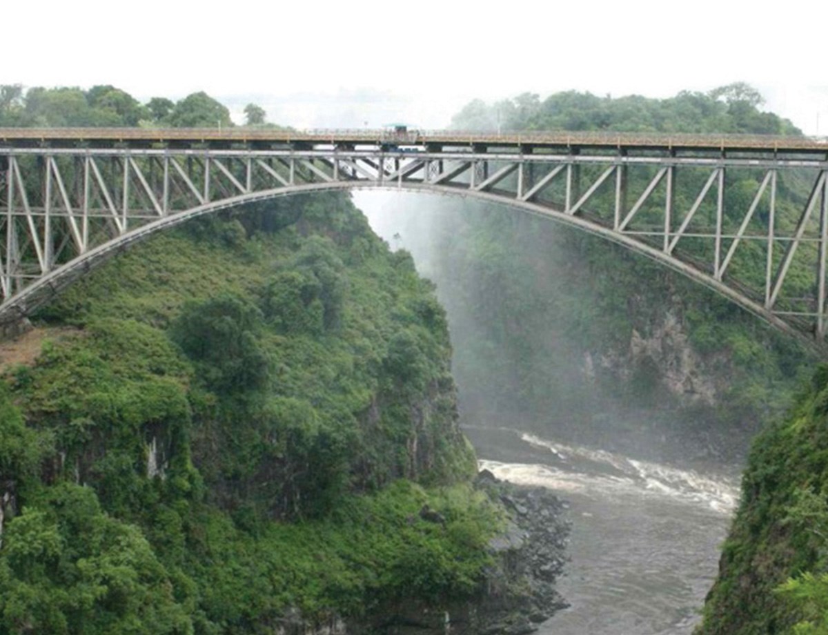 A picture of a bridge over a deep canyon used to depict the divide between opposing views.